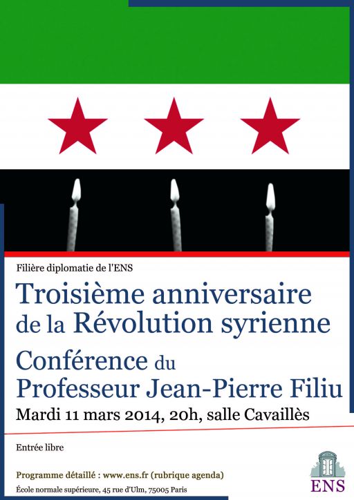 syrie Février 2014 affiche Filiere diplomatie Syrie