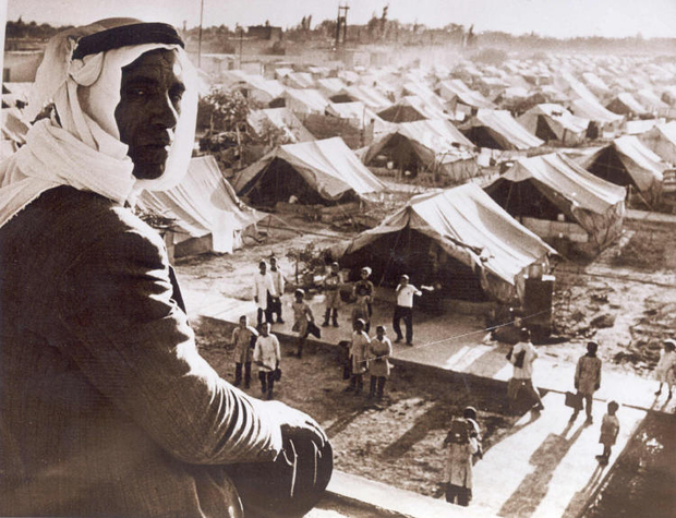damascus-1948-Nakba 1948 Palestine - Camp de réfugiés de Jaramana, Damas, Syrie (Wikipedia Commons) 